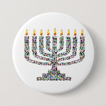 Colorful Hanukkah Candle