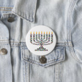Colorful Hanukkah Candle Button (Beispiel)