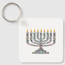 Colorful Hanukkah Candle
