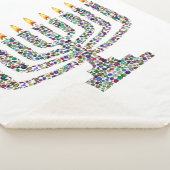 Colorful Hanukkah Candle Sherpadecke (3/4)