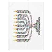 Colorful Hanukkah Candle Tischdecke (Vorderseite)