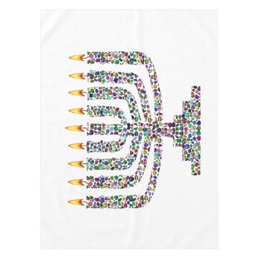 Colorful Hanukkah Candle Tischdecke (Vorderseite)