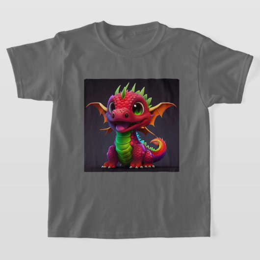 Colorful Happy Baby Dragon Kinder T-Shirt (Ablage )