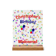 Colorful Happy Birthday Acrylic Sign