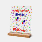 Colorful Happy Birthday Acrylic Sign Acrylschild (Winkel)