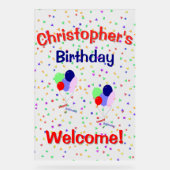 Colorful Happy Birthday Acrylic Sign Acrylschild (Vorderseite)