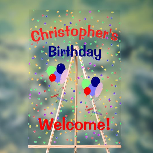 Colorful Happy Birthday Acrylic Sign Acrylschild (Neutral)