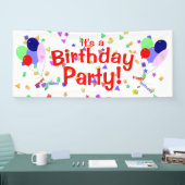 Colorful Happy Birthday Balloons Banner (Messe)