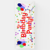 Colorful Happy Birthday Balloons Banner (Vertikal)