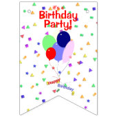Colorful Happy Birthday Balloons bunting banner (Erste Fahne)