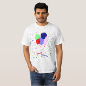 Colorful Happy Birthday Balloons T-Shirt (Vorne ganz)