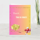 Colorful Happy Birthday Folded Greeting Card Karte (Rückseite)
