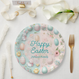 Colorful Happy Easter Pappteller
