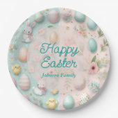 Colorful Happy Easter  Pappteller (Vorderseite)