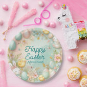 Colorful Happy Easter  Pappteller (Party)