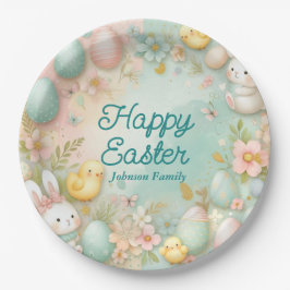 Colorful Happy Easter Pappteller