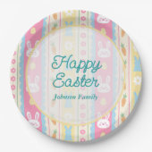 Colorful Happy Easter  Pappteller (Vorderseite)