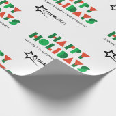 Colorful Happy Holidays Custom Logo Business Geschenkpapier (Ecke)