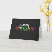 Colorful Happy Juneteenth Karte (Gelbe Blume)