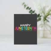 Colorful Happy Juneteenth Postkarte (Stehend Vorderseite)