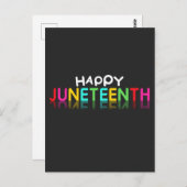 Colorful Happy Juneteenth Postkarte (Vorne/Hinten)
