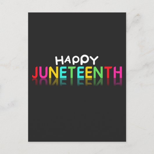 Colorful Happy Juneteenth Postkarte (Vorderseite)
