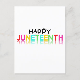 Colorful Happy Juneteenth Postkarte