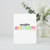Colorful Happy Juneteenth Postkarte (Stehend Vorderseite)