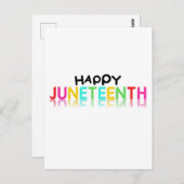 Colorful Happy Juneteenth Postkarte (Vorne/Hinten)