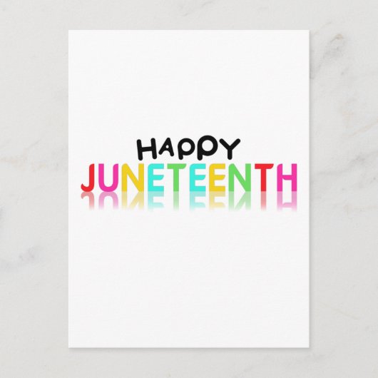Colorful Happy Juneteenth Postkarte (Vorderseite)
