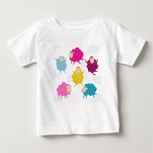 Colorful Happy Sheep Kids T-Shirt (Vorderseite)