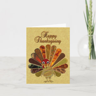 Colorful Happy Thanksgiving Turkey Feiertagskarte