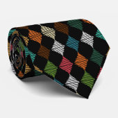 Colorful Harlequin Diamond Krawatte (Gerollt)