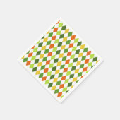Colorful Harlequin Diamonds Irish St Patricks Day Serviette (Ecke)