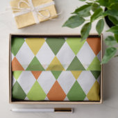 Colorful Harlequin Diamonds Two Tone Irish Fun Seidenpapier (Geschenk)