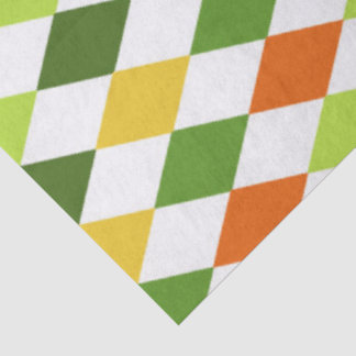 Colorful Harlequin Diamonds Two Tone Irish Fun Seidenpapier