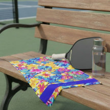 Colorful Hawaiian Tropical Floral Palm Name Sports