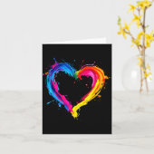 Colorful Heart Love Valentines Day  Karte (Gelbe Blume)