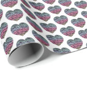 Colorful Heart Motif Geschenkpapier (Rolleneckpunkt)