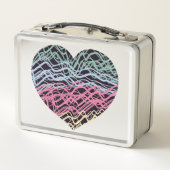 Colorful Heart Motif Metall Brotdose (Rückseite)