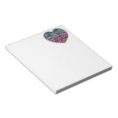 Colorful Heart Motif Notizblock (angewinkelt)