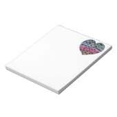 Colorful Heart Motif Notizblock (Rotiert)