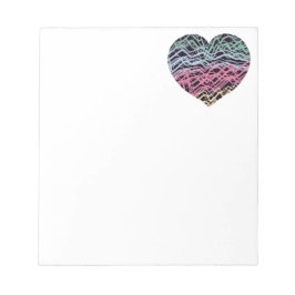 Colorful Heart Motif Notizblock