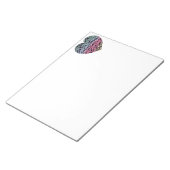 Colorful Heart Motif Notizblock (angewinkelt)