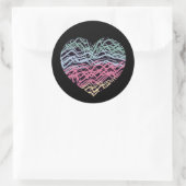 Colorful Heart Motif Runder Aufkleber (Tasche)