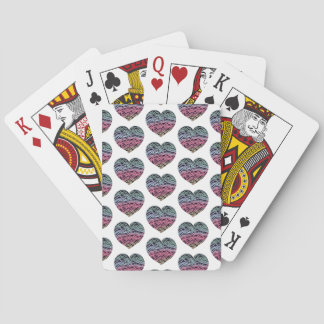 Colorful Heart Motif Spielkarten
