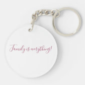 Colorful Heart Shaped Tree Family Reunion Template Schlüsselanhänger (Rückseite)