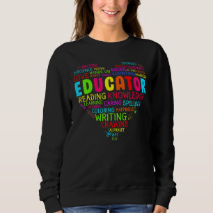 Colorful Heart Team Educator Squad erster Tag der  Sweatshirt