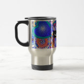 Colorful Hearts and Flowers Abstract Personalised  Reisebecher (Links)