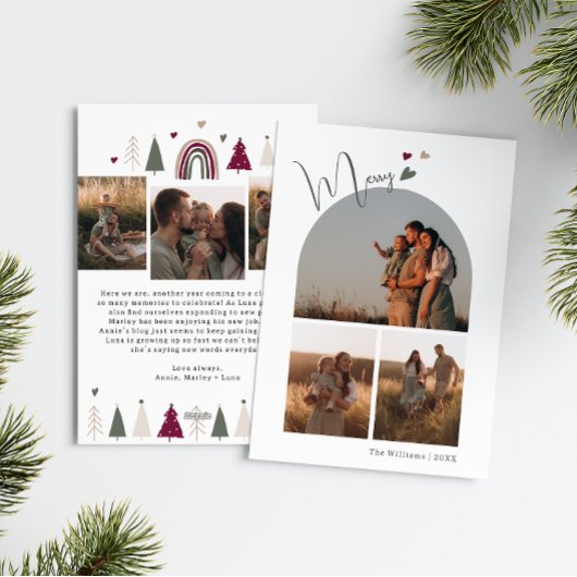 Colorful Hearts Arch Merry Six Foto Weihnachten